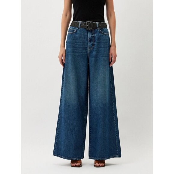 Weekend MaxMara | Abitata Blue Wide Leg Jeans - Picture 2 of 16